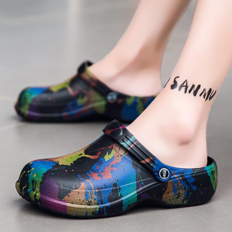 Fashion Creatar Trendy Summer Women Clogs Slipper Fashion Printing Design Beach Slides Outdoor Sports Sandals EVA Sole Male Garden Shoes