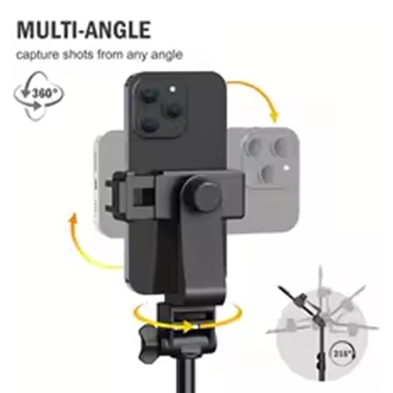 ABUO-160Cm Tripod For Cell Phone Camera Phone Stand Tripod With Remote And Phone Holder Portable Tripod Video Recording чёрный
