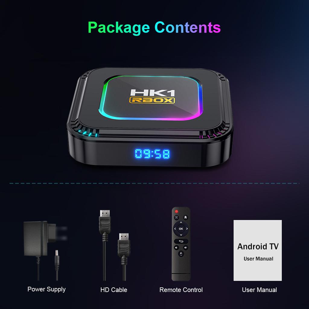 HK1 RBOX K8 Android 13.0 Smart TV Box RK3528 Quad-core UHD 4K Media Player H.265 Decoding HDR10+