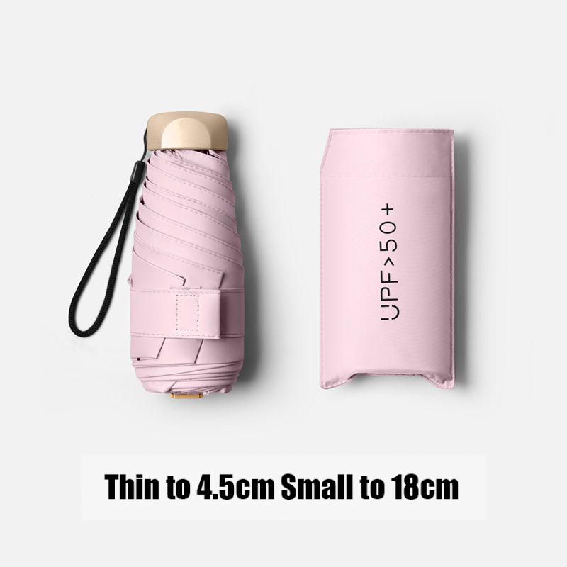 Outdoor Mini Sun Umbrella UV Protection Ultralight Folding Five-fold Umbrella Sunshade Umbrella For Daily Life