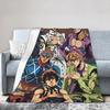 JoJo Golden Blankets Flannel J-JoJos Bizarre Adventure Breathable Ultra-Soft Throw Blankets for Home Car Quilt