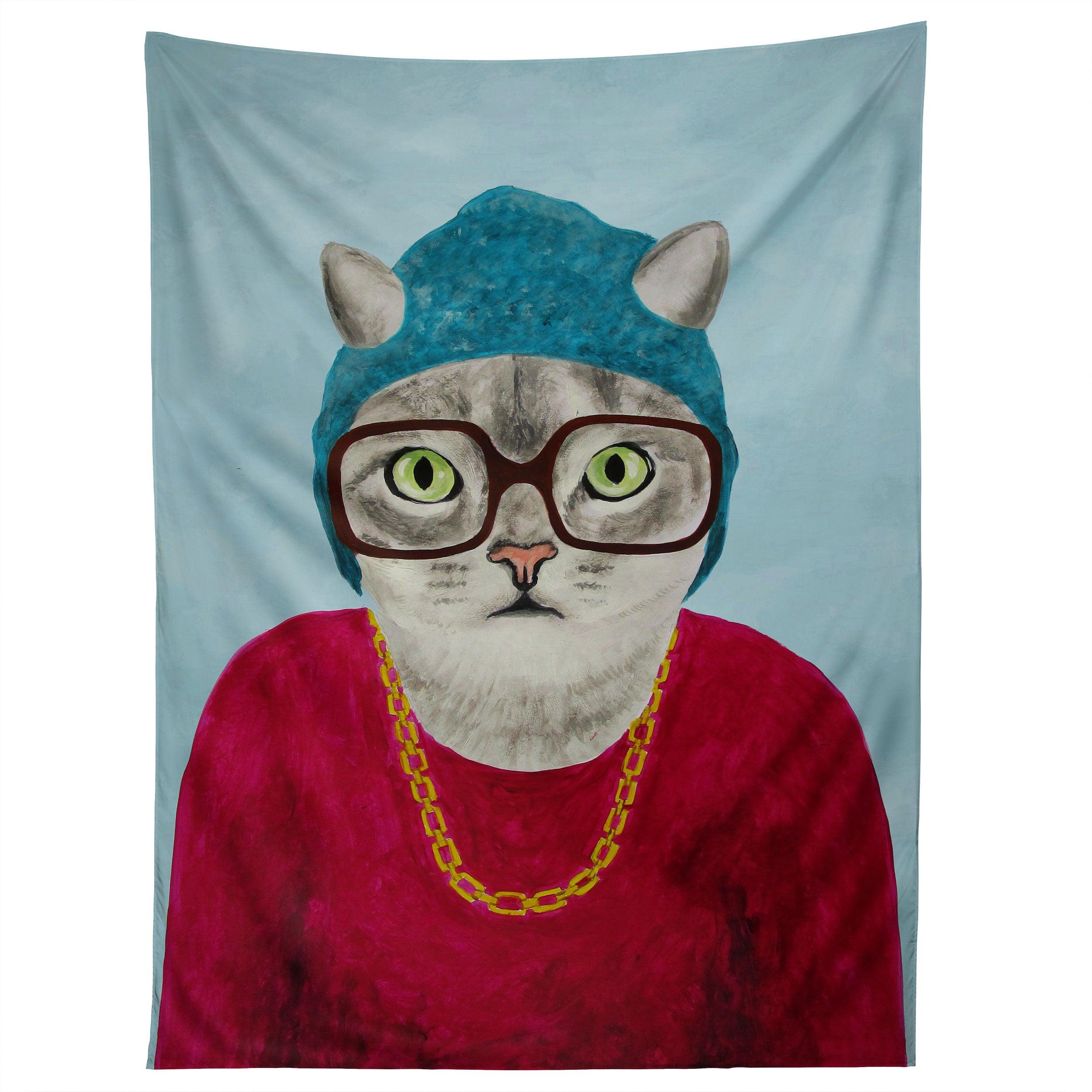 RAPPER CAT tapestry 75x100