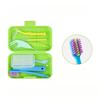 Travel Portable Orthodontic Oral Dental Cleaning Kit Foldable Toothbrush Orthodontic Wax Interdental Brush Oral Cleaning Care 3