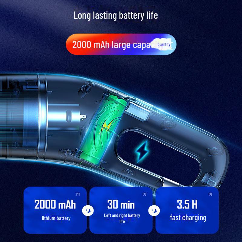 Rechargeable Handheld High-Power Portable Vacuum Cleaner for Cars and Home