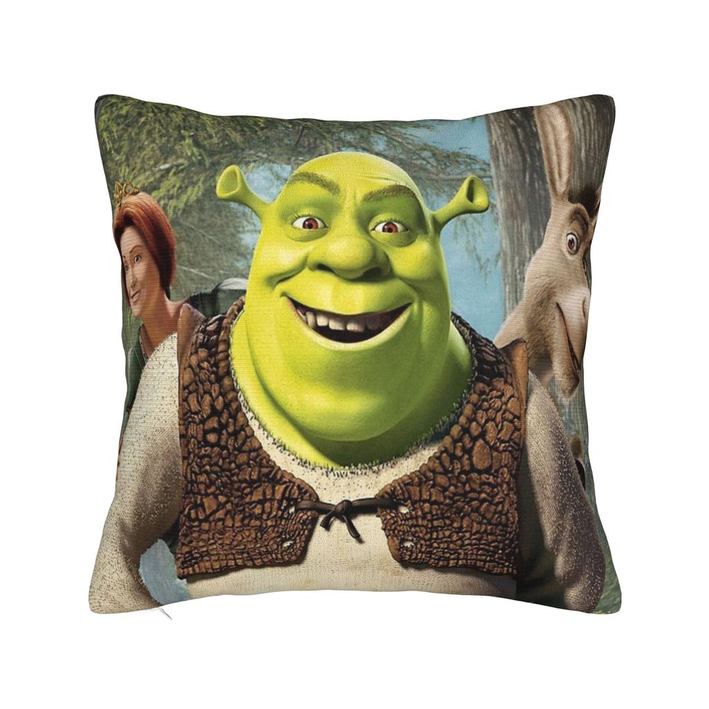 Shreks Meme Funny Pillowcase Polyester Cushion Cover Decoration Pillow Case Cover Home Zippered 18'
