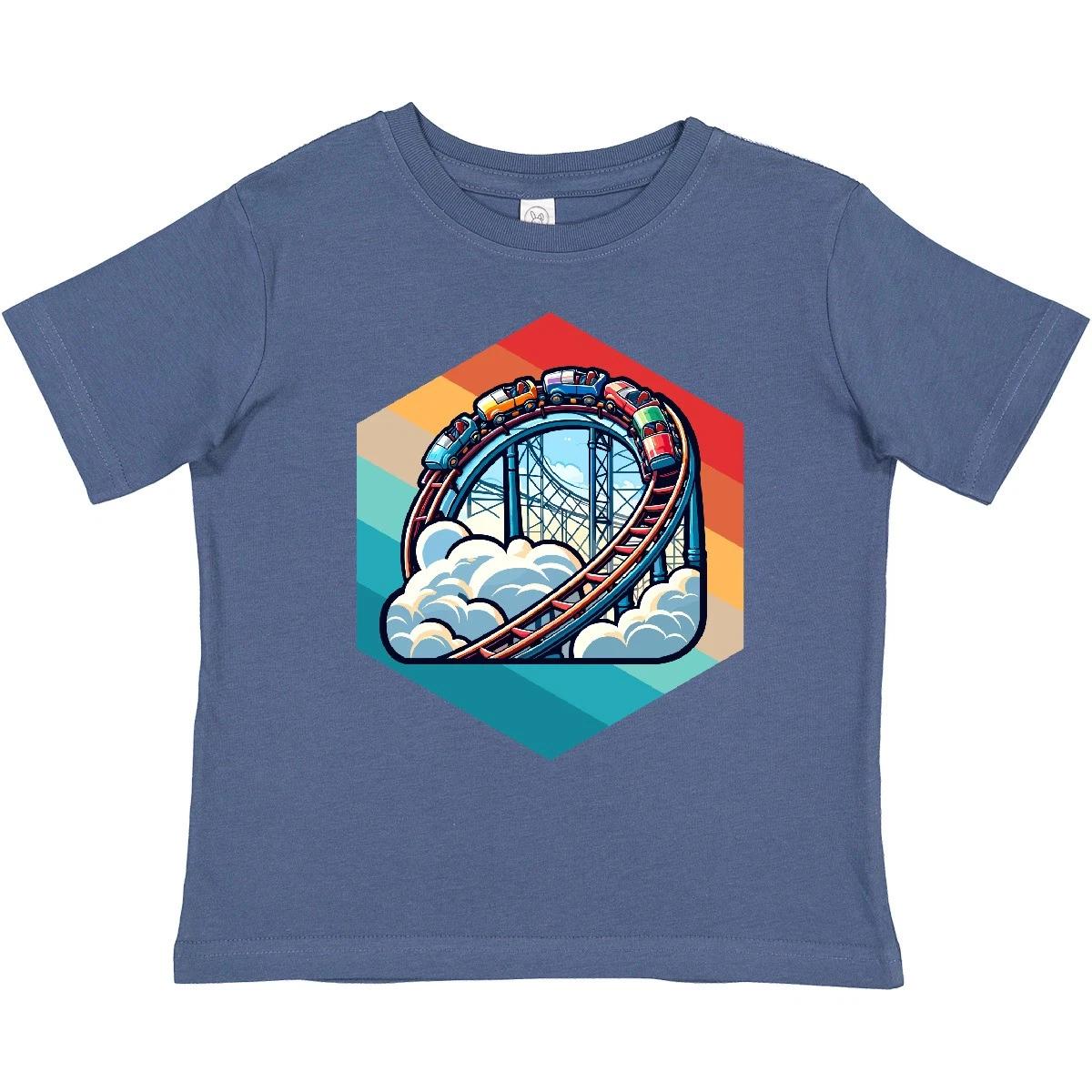 Inktastic Roller Coaster Vintage Fan Retro Toddler T-Shirt Theme Park Hobbies 100