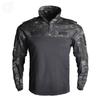 Tactical Camo Long Sleeve Training Shirt Hiking Camping Running Sports