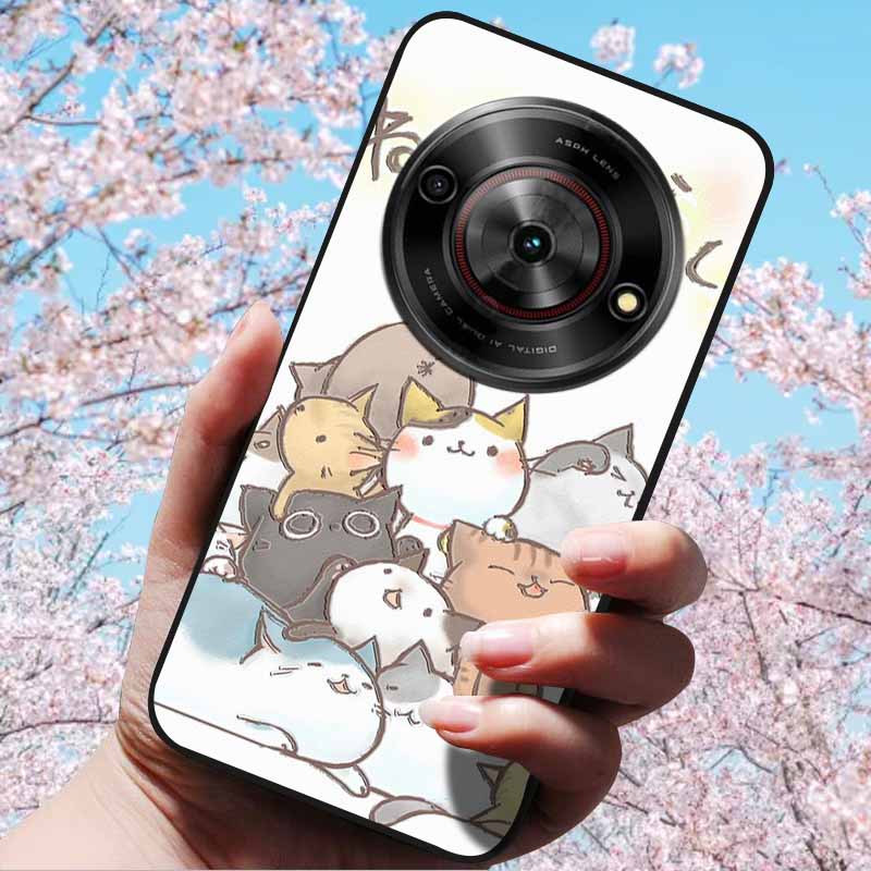 For ZTE Blade A75 5G 6.6" Cases 3D Relief Flower Soft Silicone Luxury Cover for ZTE Blade A75 5G 3D Phone Cases ZTE Blade Z2357N