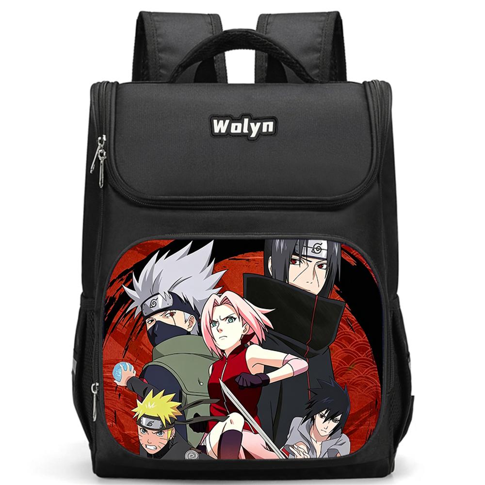NARUTO Animated Anime Children's Picnic Carrier,Kids Thermal Cooler Lunch Bags Charming Lightweight Lightweight,For Boys & Girls Age 5-11