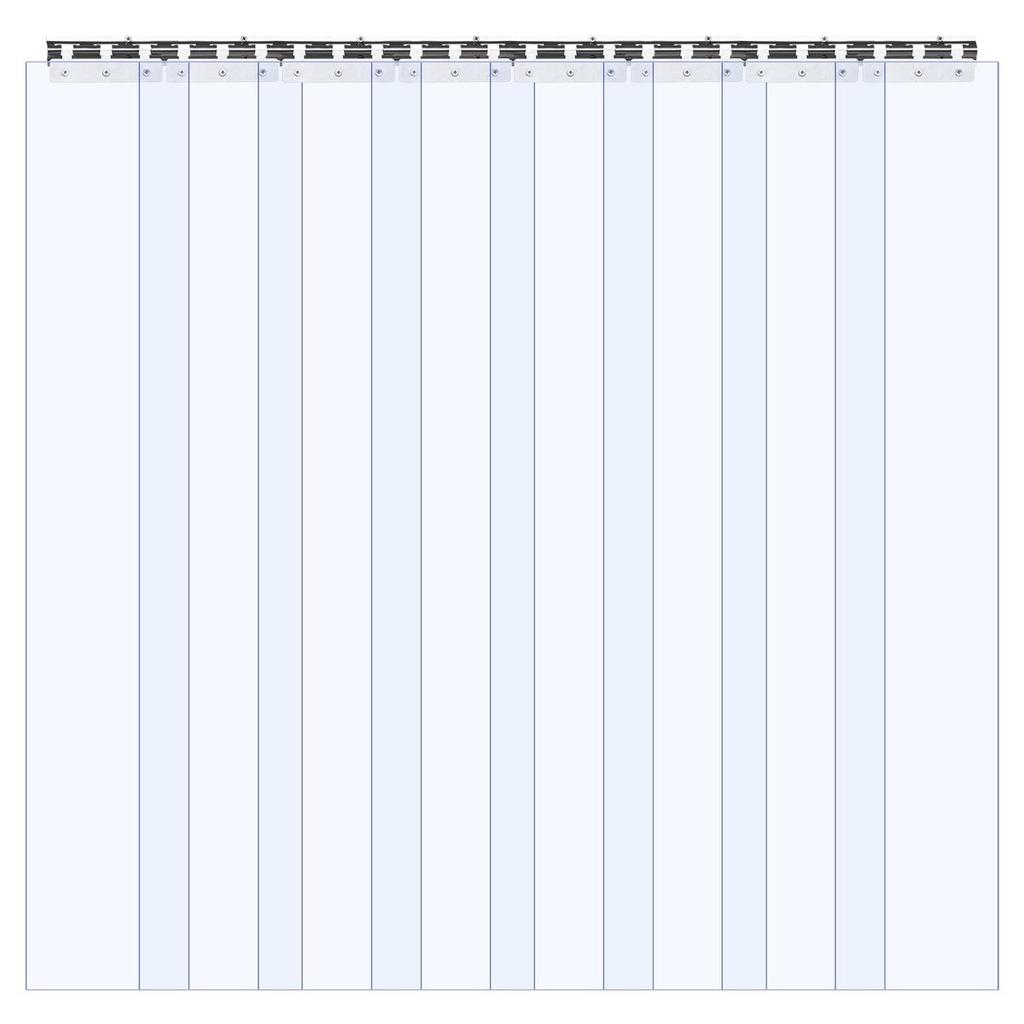 Strip Curtain PVC Door Curtain 48" X 96" Cooler Freezer Clear Plastic