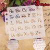 Plantillas de Letras del Alfabeto para Manualidades DIY Plantilla Pintura Scrapbooking Repujado Estampado Álbum Tarjeta Papel de Repujado Decorativo Tarjetas