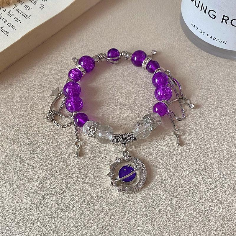 

Новый модный дизайн фиолетовый бисерный браслет планета Джокер вечеринка женские украшения