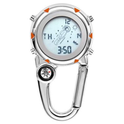 JEWELRYWE Carabiner Digital Carabiner 3ATM Water Unisex Watch, Clip-on Watch, Keychain, Watch, Resistant,