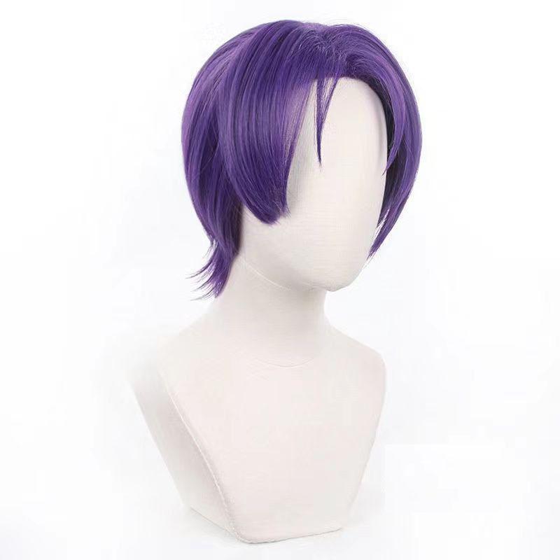 

Высококачественный аниме-парик Blue Lock Reo Mikage для косплея, 32 см, короткие термостойкие волосы, парики для ролевых игр на Хэллоуин + шапочка для парика One Size