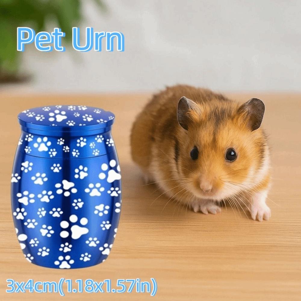 Paw Print Pet Urn Seal Pet Commemorative Box Memorial Gift Mini Pet Ashes Box Memorial