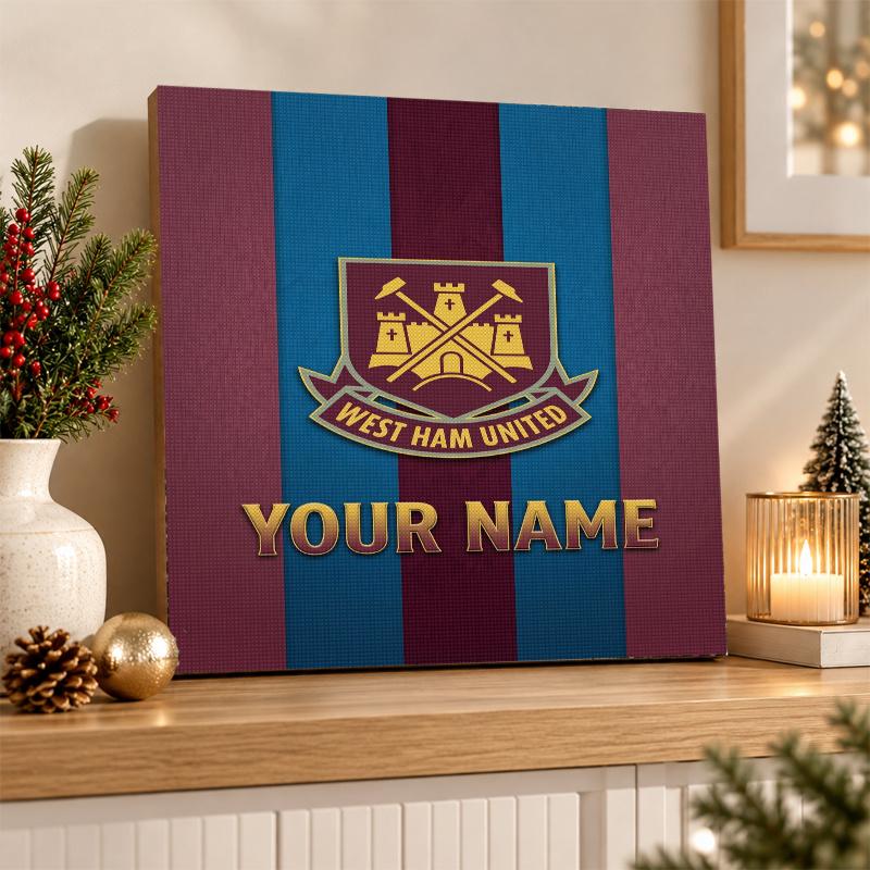West Ham United FC Custom Name Text 5D Diamond Painting Kit DIY Full Drill Diamond Art Decoration