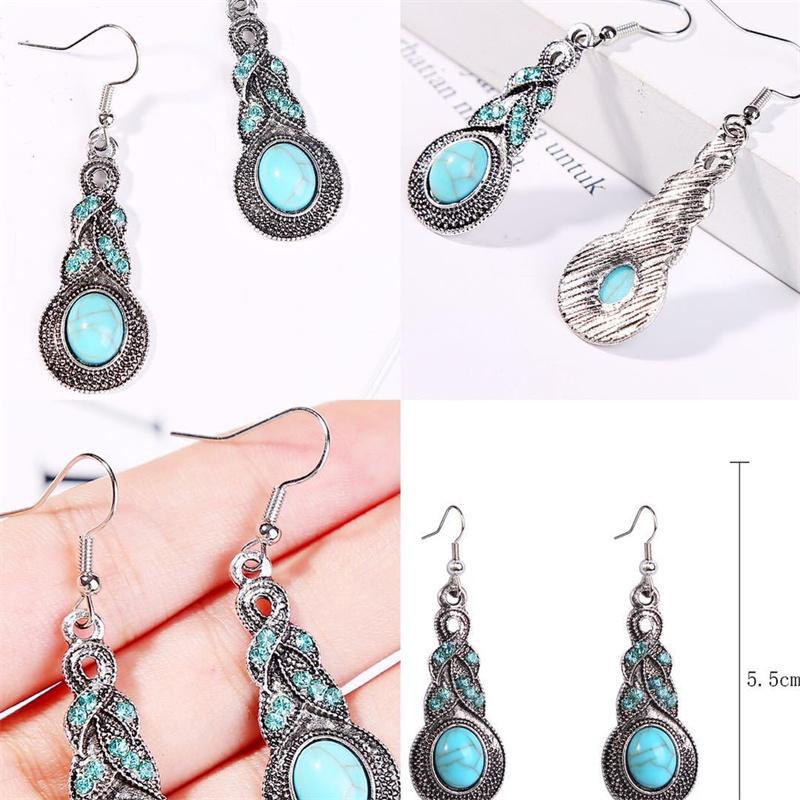 BLINGBAY 2023 Women's Earrings Retro Accessories Fashion Jewelry Accessories Ethnic Turquoise Earrings Bohemian Jewelry Gifts