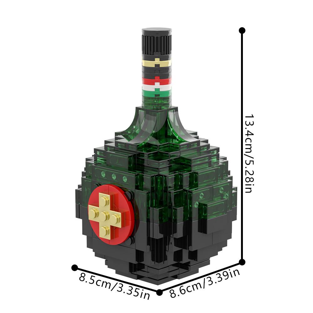 MOC UNICUM Строительные Блоки Модель Венгерское Травяное Вино UNICUM Кирпичи Креативные Настольные Украшения Сборные Игрушки Детские DIY Подарки