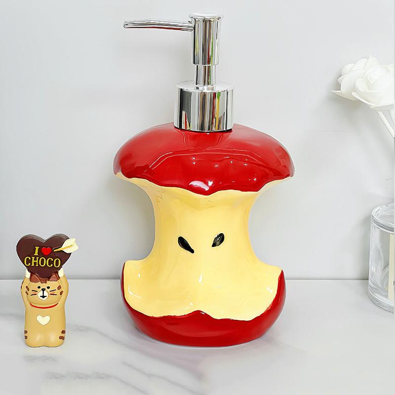 

Креативная разделительная бутылка для жидкого мыла 350 мл, диспенсер для геля для душа и мыла с помпой, пустая керамическая бутылка, контейнер для антисептика для рук красный