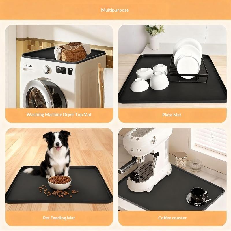 Heat Resistant Silicone Washing Machine Dust Cover Non-slip Waterproof Pad for Household Washer Use