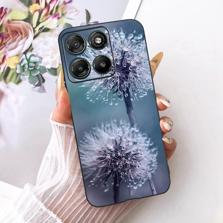 Für Motorola Moto G17 Power Case Moto G15 Niedliche Katze Blumen Bemalte Hülle Weiche TPU Handyhülle Für Motorola G15 Power MotoG17 Taschen