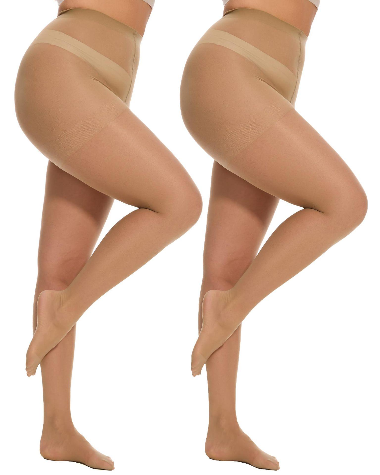 Collants Grande Taille pour Femmes Jusqu'à 150 kg 330 Lbs Collants Fins Taille Haute Ne Tombent Pas Respirants Printemps Été Grandes Chaussettes 3XL 3XL