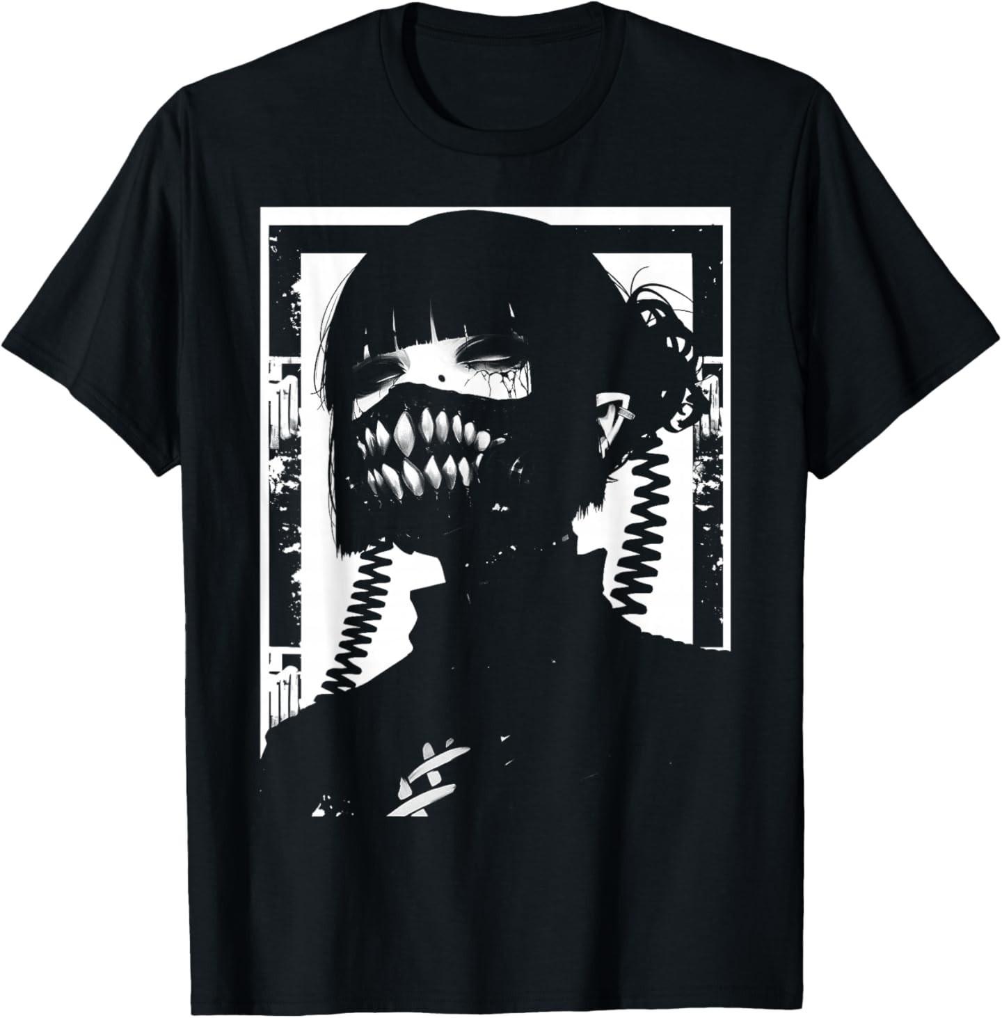 Ghoul Girl Cybergoth Gothic Anime Manga T-Shirt XL