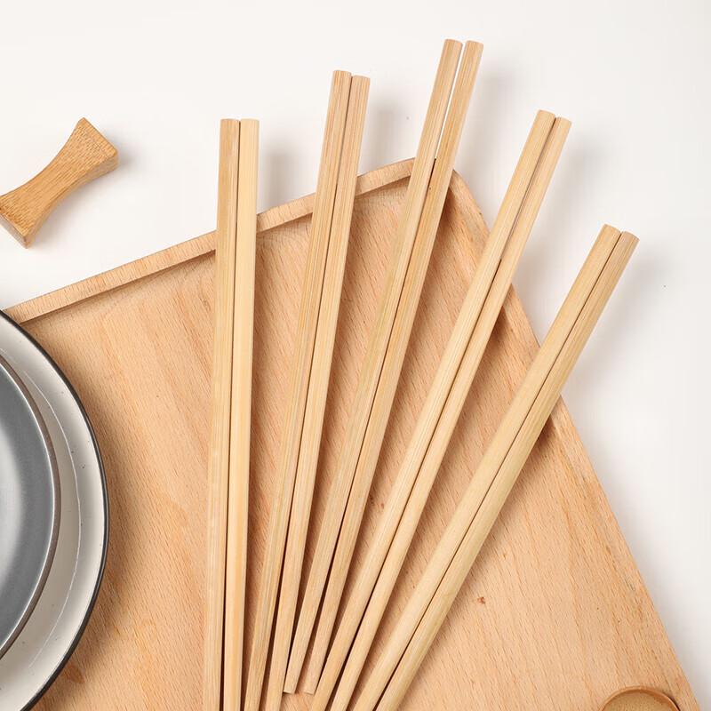 Meiliya Unpainted Bamboo Chopsticks (12 Pairs)