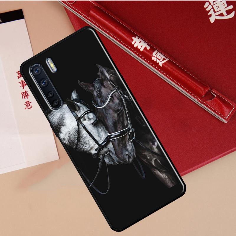 Domineering Cool Horse Case For Oppo A94 A18 A74 A57 A17 A77 A38 A58 A78 A98 A54 A80 A60 A40 A96 A76 A16 A15 A5 Pro