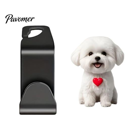Car Storage Accessories Seat Hook, Cartoon Cow/Dog/Butterfly/Cat Pattern Decor, Durable Load Bearing Acrylic Vehicle Headrest Bag Hook Hanger,