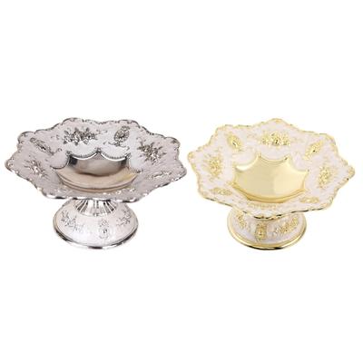 Vintage Table Snacks Tray Dried Fruit Plate Candy Fruit Nut Bowl Trinket Dish Plate Tea Tray Retro Jewelry Display Tray