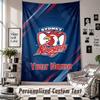 Wandbehang mit individuellem Namen & Text, Dekorative Tapisserie der Sydney Roosters für das Schlafzimmer
