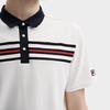 FILA Archive Simple Stripe Business Commuting Short Sleeve Polo Men Polo Cloud-White F11M437103FWT