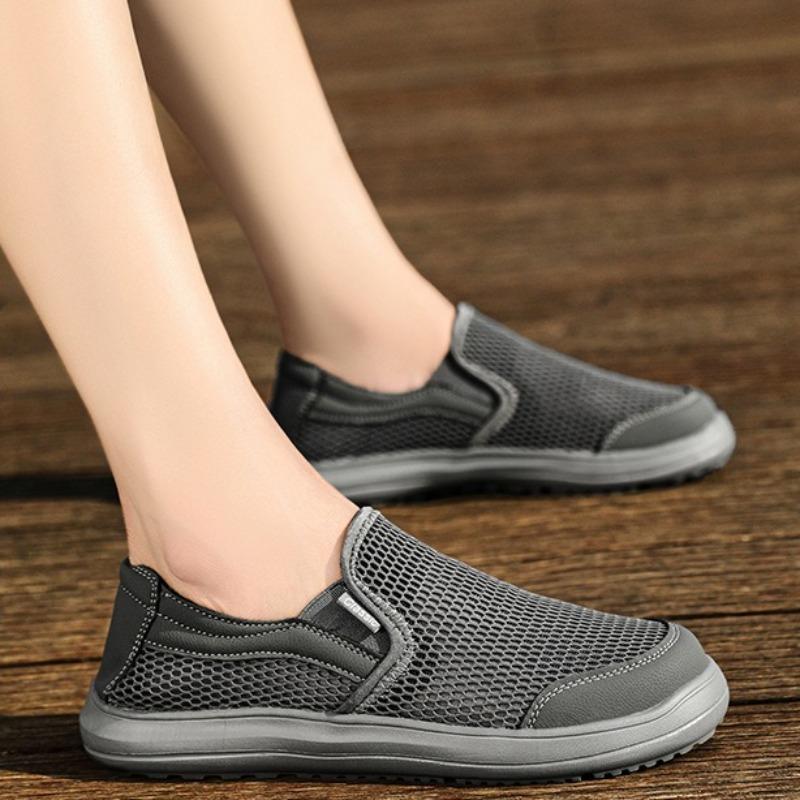 Men's Mesh Shoes Summer Breathable Hollow Out Casual Shoes Fashion Men Sneaker Lightweight Comfortable Driving Shoes Men Loafers