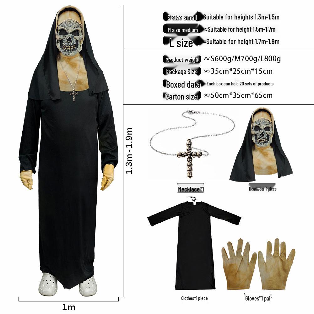 Burnt Zombie Costume Set: Halloween Masquerade Party and Haunted House Props