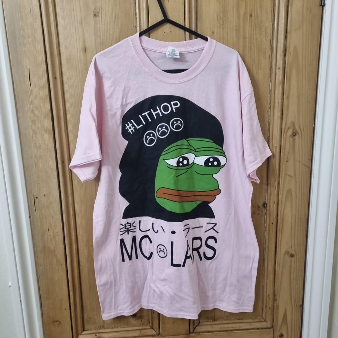 MC Lars Band T Shirt Mens Womens Tees Top Size Medium Lithop Pepe Meme Graphic Print Pink Raptee L