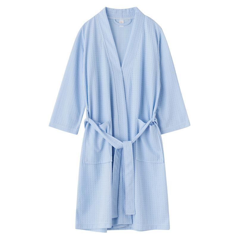 GMXIA Summer Thin Breathable Bathrobes for Women, Pajamas for Women, Hot Spring and Sauna Bathrobes, Absorbent