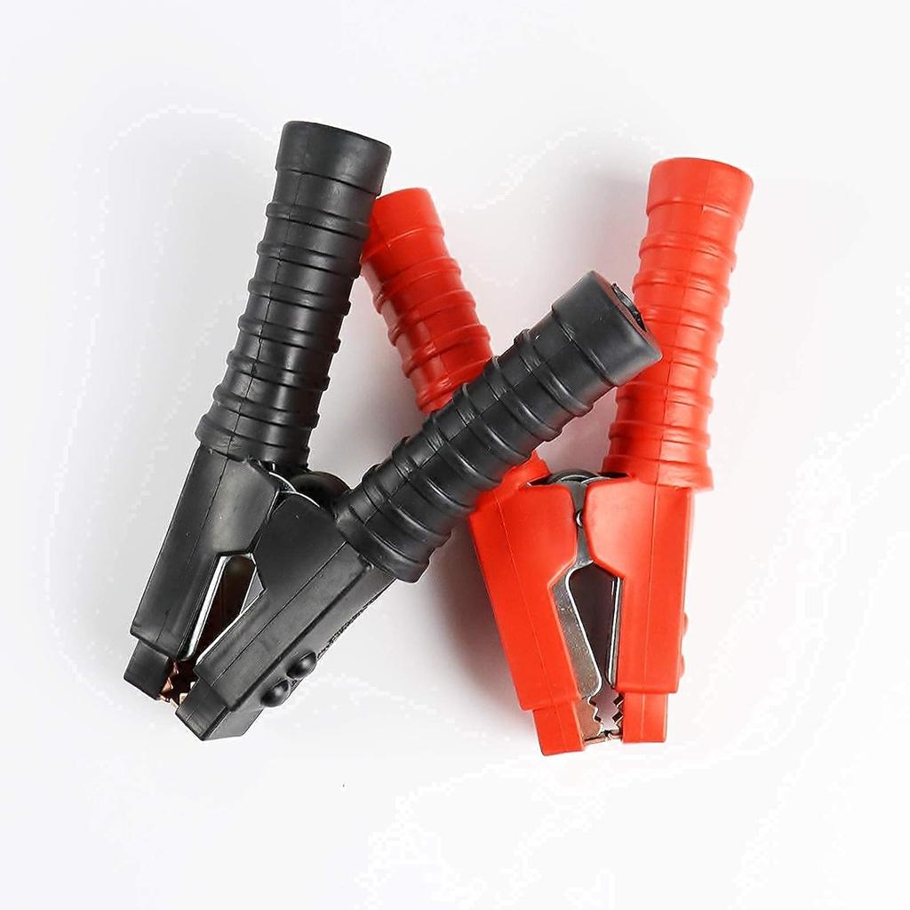 Pure Copper 1500A Jumper Cable Clamp,Heavy Duty, Replacement, Ulated Handle, Durable For Truck Car Batteries (Black + Red) 2PCS