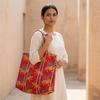 Shoulder Bag Usalover925 Red Quilted Cotton Tiger Print Shoulder Bag 35