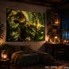 Forest Girl Cute Cartoon Aesthetic Tapestry Cure Landscape Cartoon Wall Hanging Anime Bedroom Dormitory Home Decoration