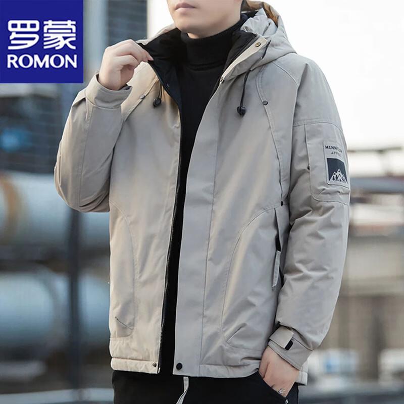 

ROMON Men s Autumn/Winter Hooded Padded Jacket 2XL