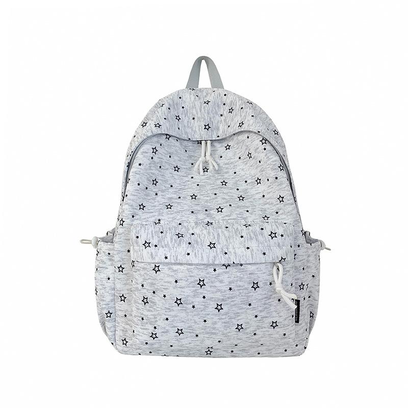 Schoolbag Korean Small Fresh Schoolbag Female Middle School Student Simple Star Backpack Lightweight Large Capacity High School Backpack