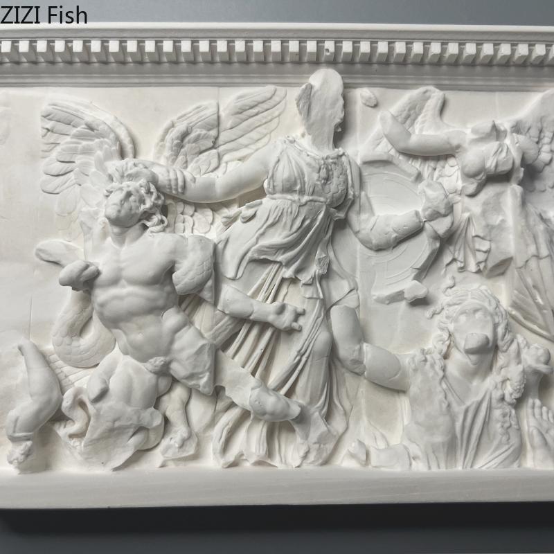 Angel and Giant Stereoscopic Printmaking Figures Relief Plaster Statue Desk Decoration Characters Sculpture Room Aesthetic Decor