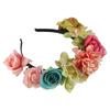 Hair Hoop Floral Garland Colorful Bridal Crown Exquisite Children Flower Headband  Women