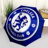 Fotbalový klub Chelsea Znak Automatické Otevírání a Zavírání, 8 žebrová Konstrukce Přenosný Deštník, Vhodný pro Muže a Ženy po Celé Roky Per