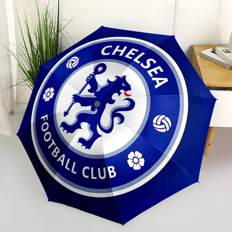 

Chelsea Football Club Crest Automatic Opening and Closing, 8 rib Structure Portable Umbrella, Suitable for Men and Women in All Seasons Per