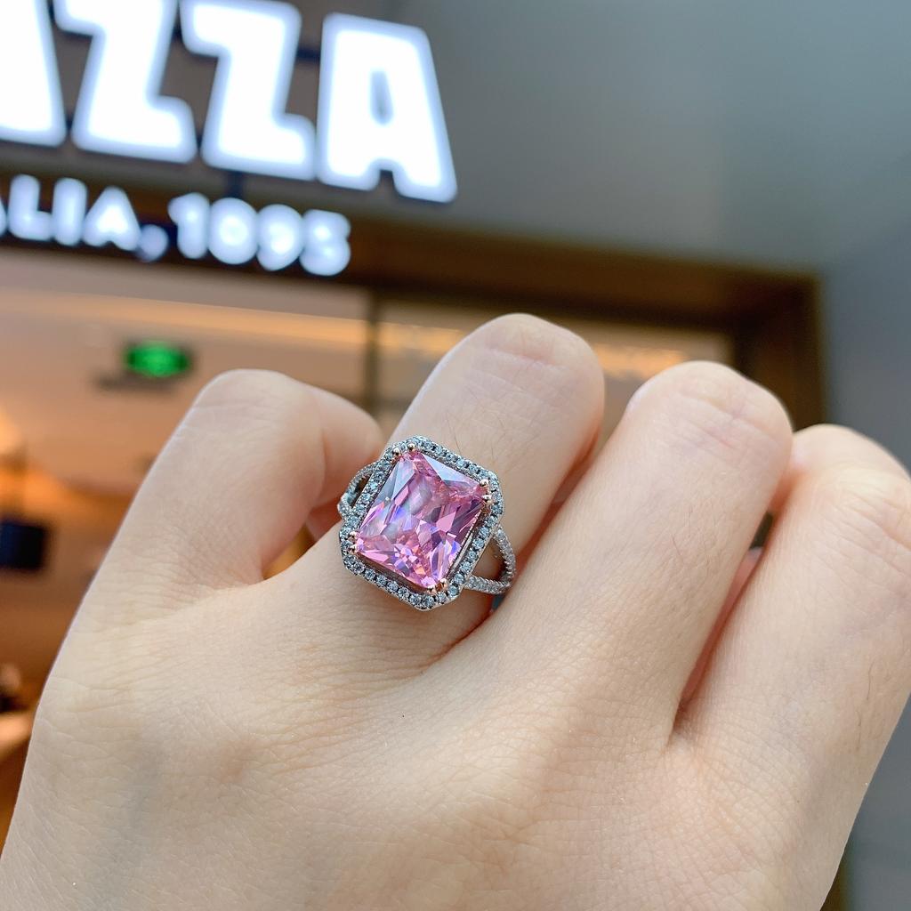 Jewelry Vintage Simulation Pink Diamond Droplet Pendant Earrings Necklace Female Color Treasure Set