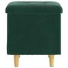 Storage Ottoman in Dark Green 40 x 40 x 45 cm Velvet