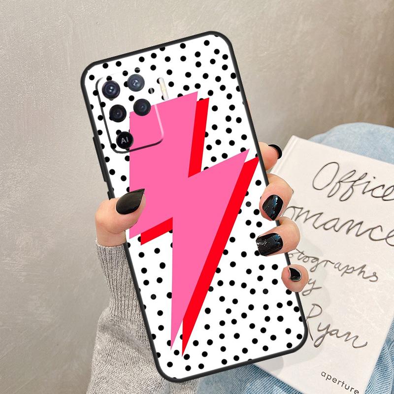 Lightning Bolt Pattern Case For Oppo A40 A60 A80 A78 A38 A18 A98 A58 A96 A76 A16 A94 A74 A54 A15 A17 A57 A77 A5 Pro