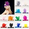 1Pcs Colorful Feather Sequin Gem Headpiece Aesthetic Flapper Headband For 1920S Party Costume Accessory Dress Up